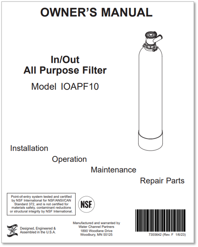 IOAPF Manual EcoWater Systems