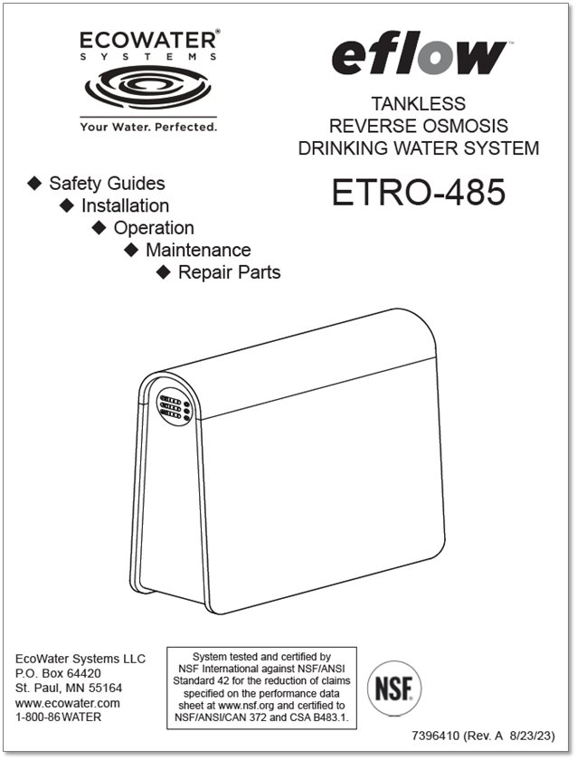 ETRO485 Manual EcoWater Systems